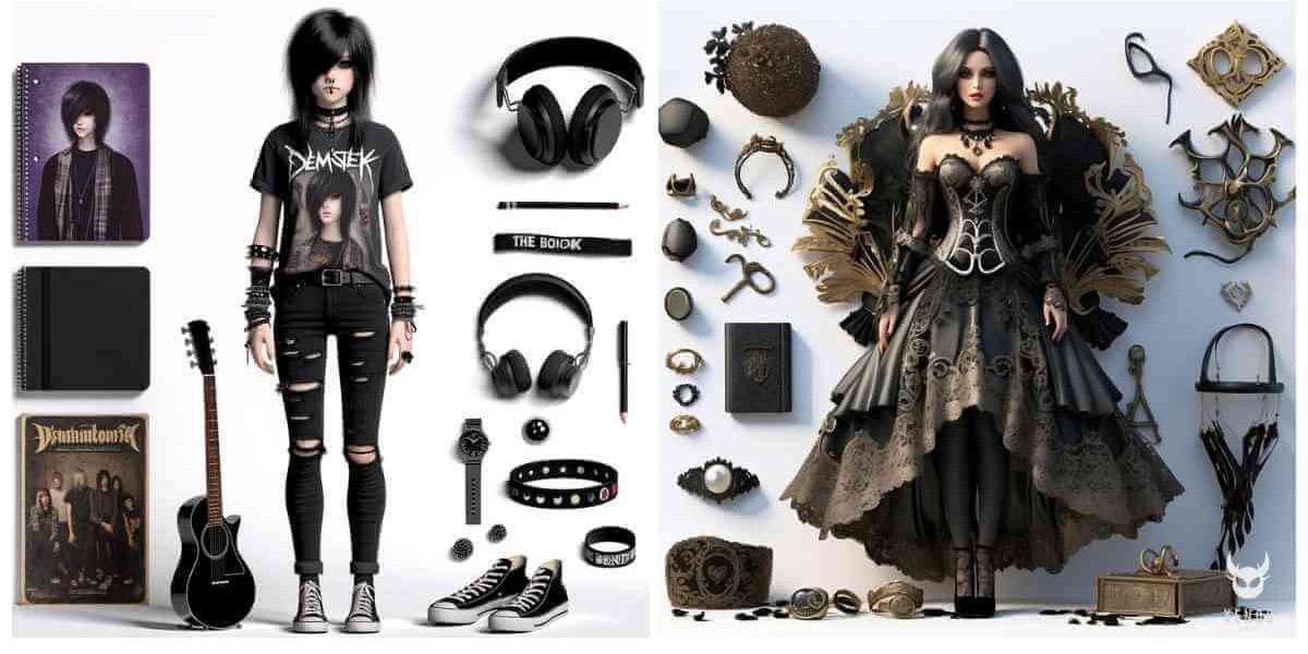 emo vs goth fashion
