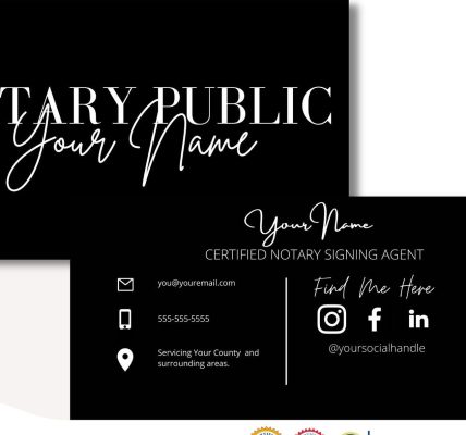 notary public business cards